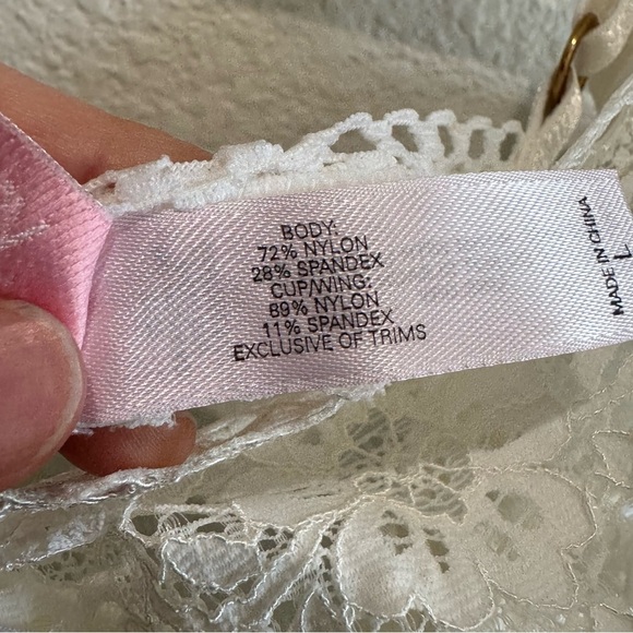 Victoria's Secret Y2K White Chemise Corset Top Slip Mesh Lace Babydoll Fairy L - Picture 5 of 11